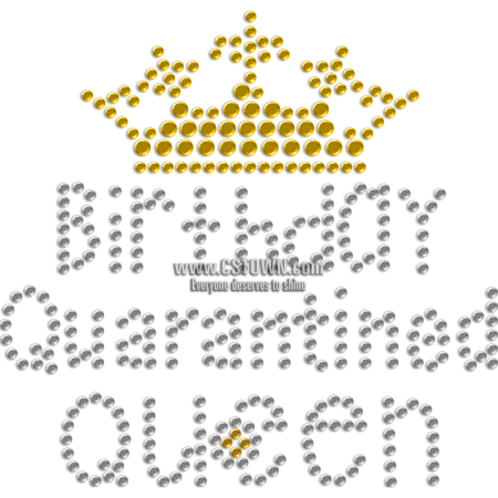 Birthday Queen & Quarantine Rhinestone Heat Design for Mask